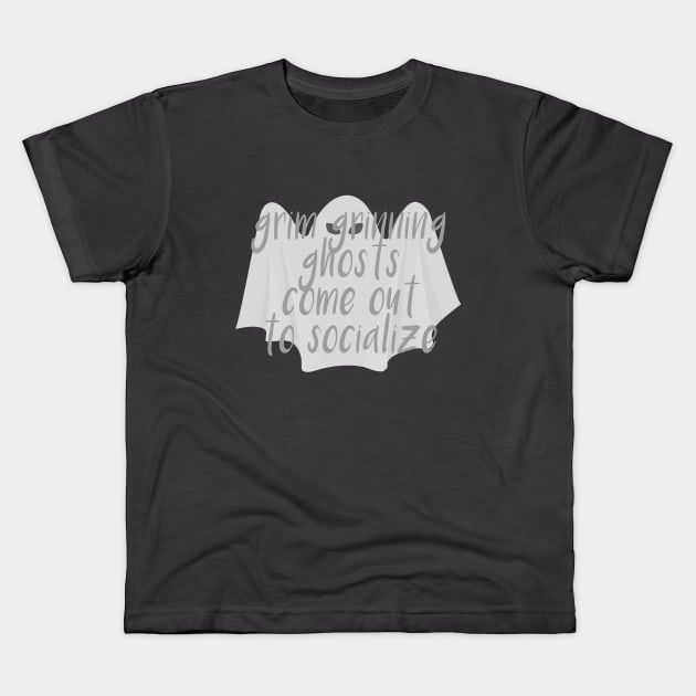 Grim Grinning Ghosts come out to socialize Kids T-Shirt by FandomTrading